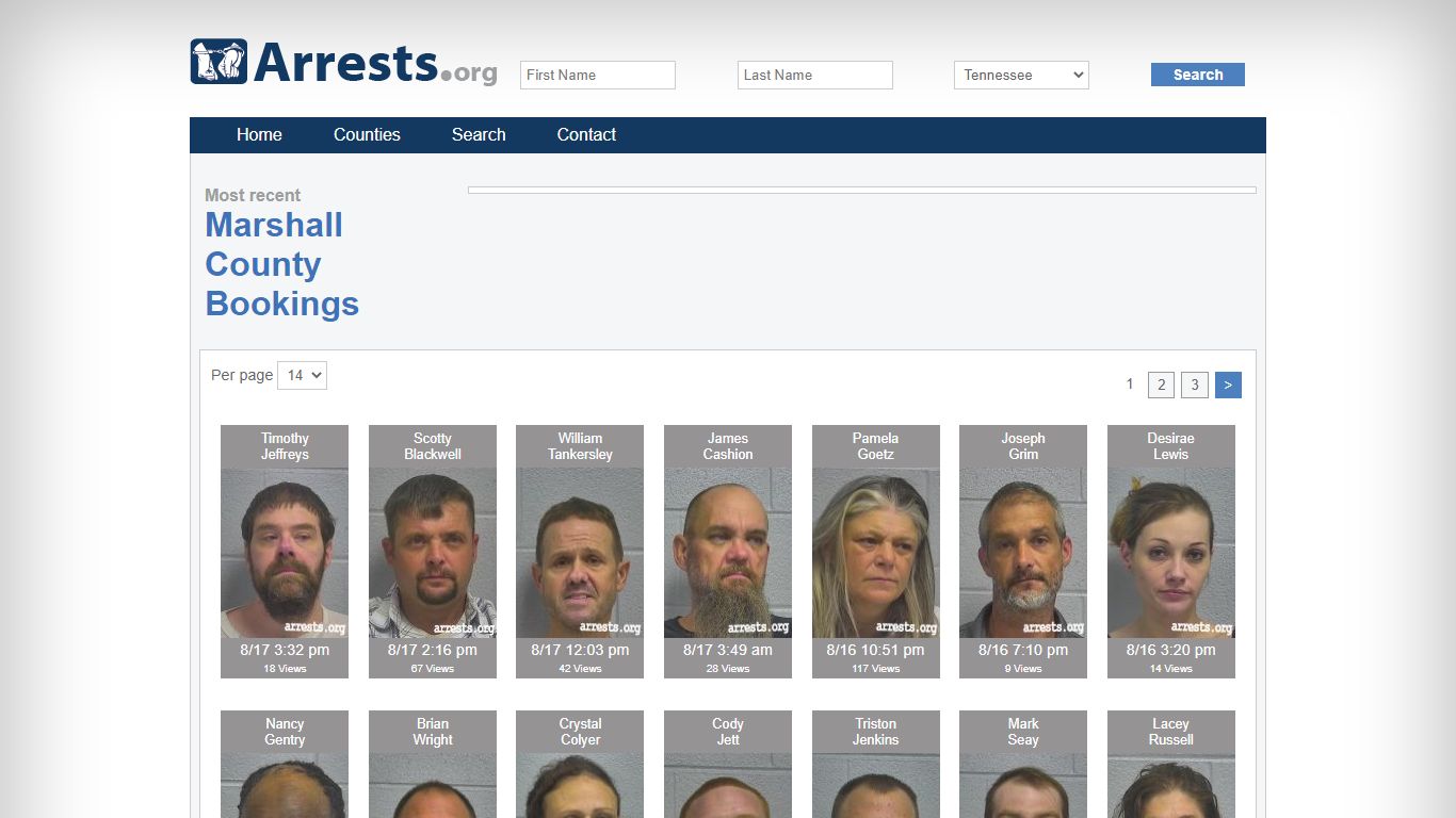 Marshall County Arrests and Inmate Search